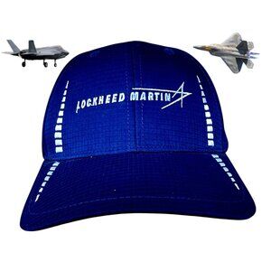 NWOT Lockheed Martin Cap America Navy White Military Aircraft Hat Aerospace Jet